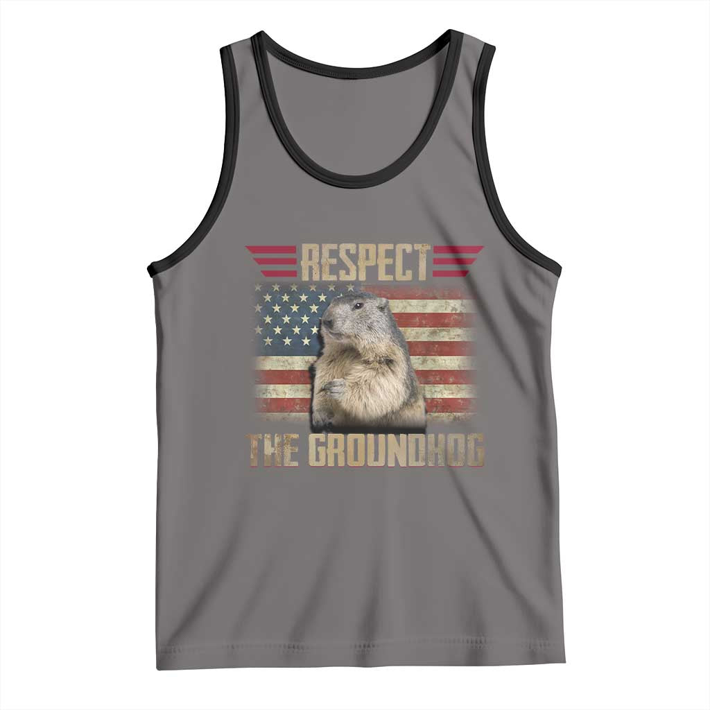 Groundhog Meteorology Tank Top Respect The Groundhog Woodchuck Photo GroundHog Day