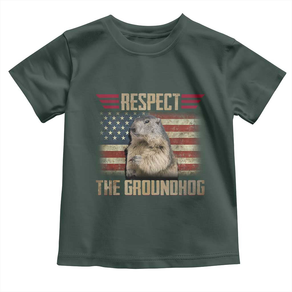 Groundhog Meteorology Toddler T Shirt Respect The Groundhog Woodchuck Photo GroundHog Day