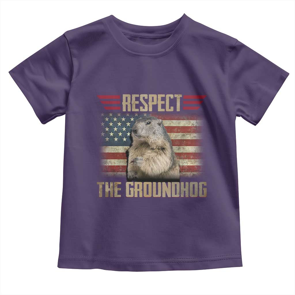 Groundhog Meteorology Toddler T Shirt Respect The Groundhog Woodchuck Photo GroundHog Day