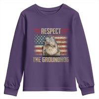 Groundhog Meteorology Youth Sweatshirt Respect The Groundhog Woodchuck Photo GroundHog Day
