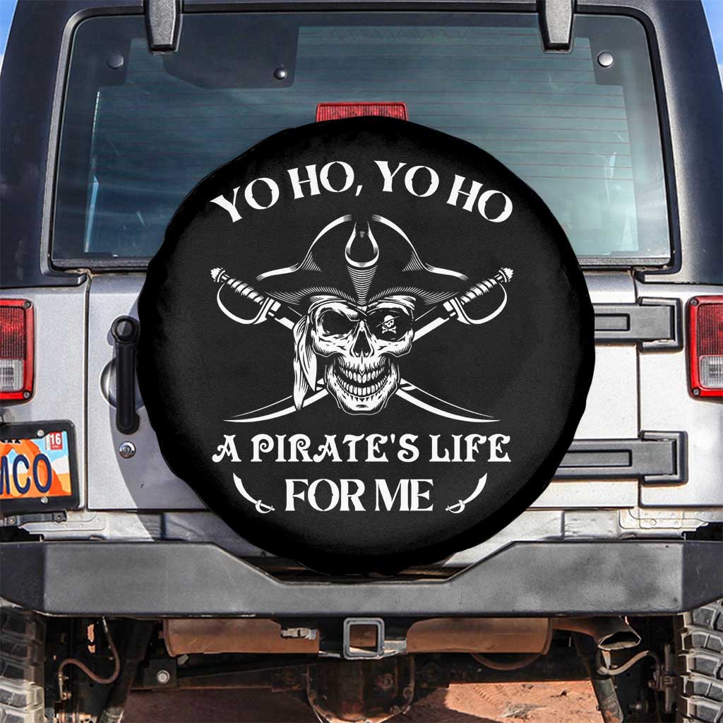 Funny Pirate Skull Spare Tire Cover Yo Ho Life For Me Buccaneer Freebooter