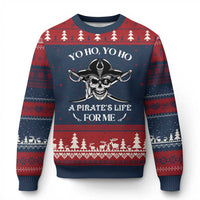 Funny Pirate Ugly Christmas Sweater Pirate Life For Me Pirate Skull Buccaneer Freebooter - Wonder Print Shop