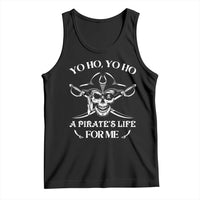 Funny Pirate Skull Tank Top Yo Ho Life For Me Buccaneer Freebooter
