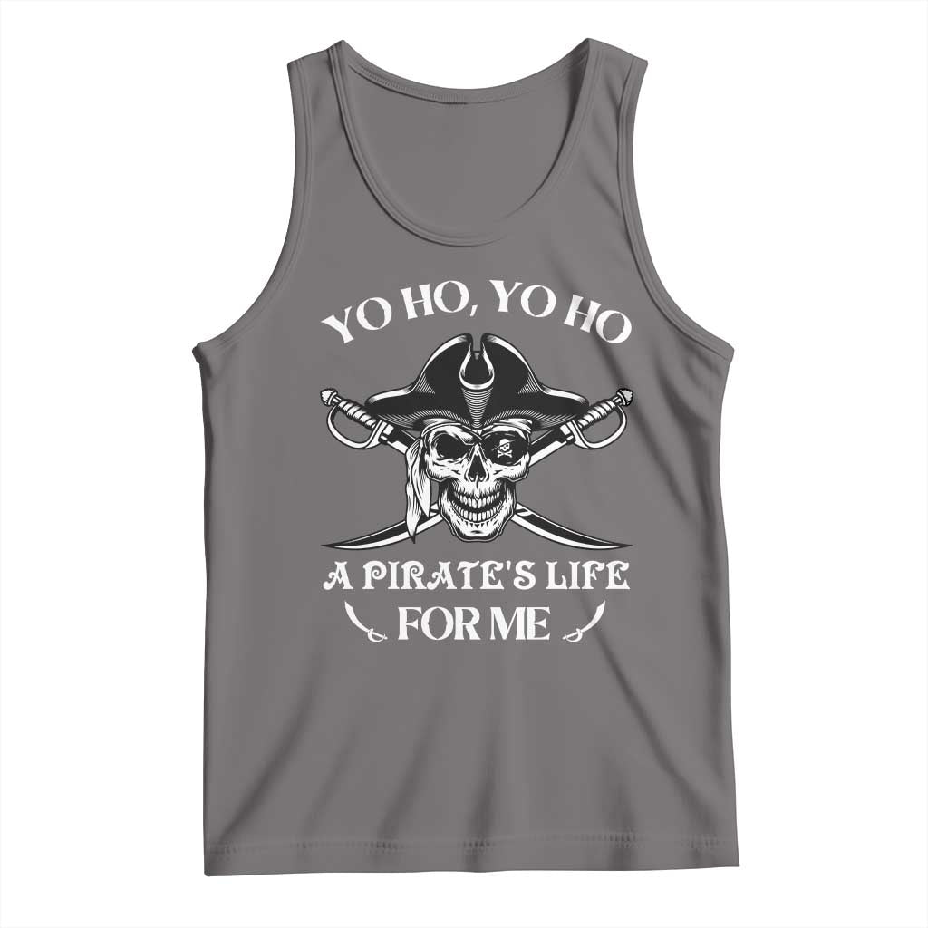 Funny Pirate Skull Tank Top Yo Ho Life For Me Buccaneer Freebooter