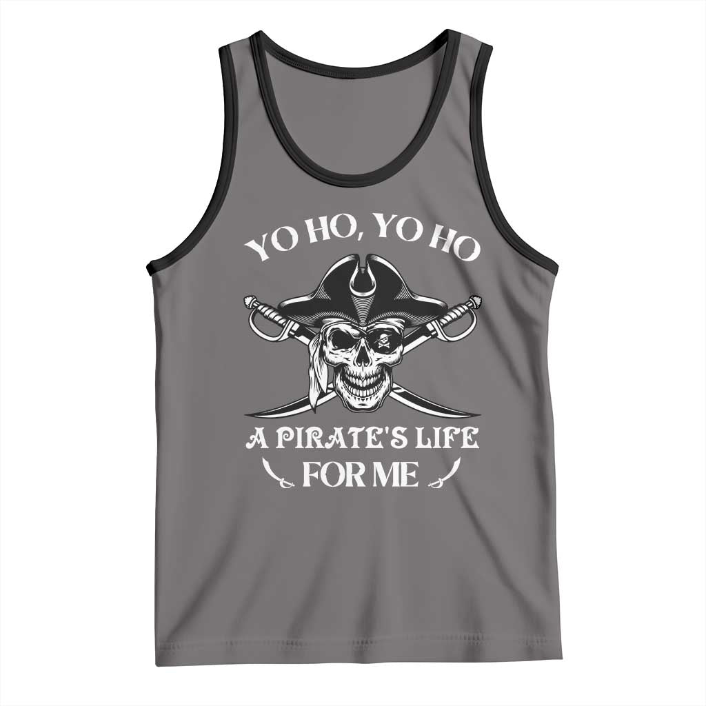 Funny Pirate Skull Tank Top Yo Ho Life For Me Buccaneer Freebooter