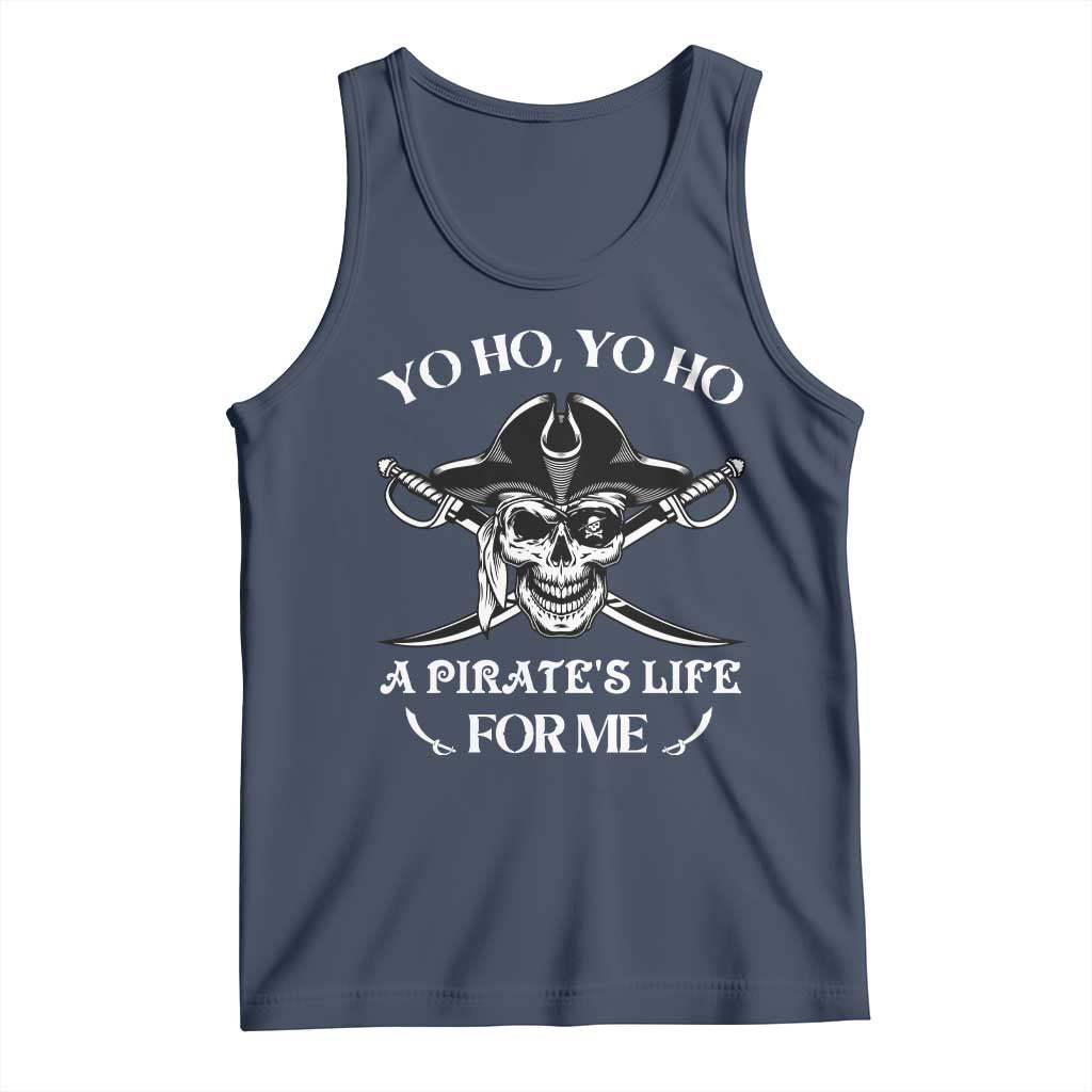 Funny Pirate Skull Tank Top Yo Ho Life For Me Buccaneer Freebooter