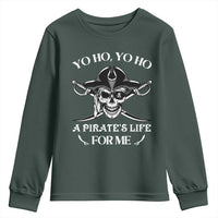Funny Pirate Youth Sweatshirt Pirate Life For Me Pirate Skull Buccaneer Freebooter
