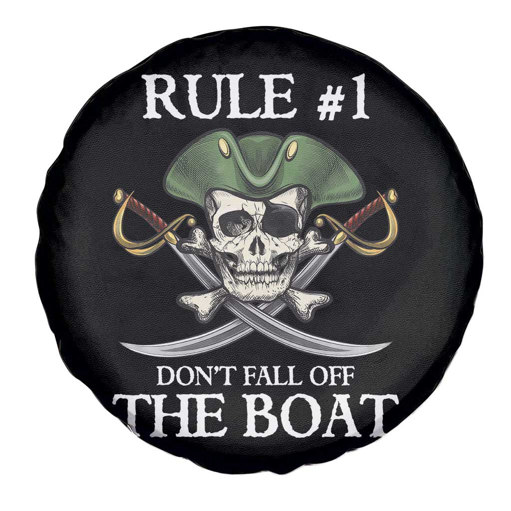 Funny Pirate Spare Tire Cover Rule #1 Don't Fall Off The Boat Cruise Party Gift