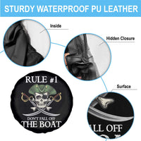Funny Pirate Spare Tire Cover Rule #1 Don't Fall Off The Boat Cruise Party Gift