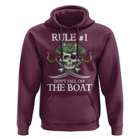 Funny Pirate Hoodie Rule #1 Don't Fall Off The Boat Cruise Party Gift