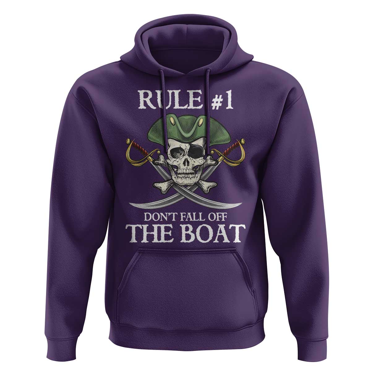 Funny Pirate Hoodie Rule #1 Don't Fall Off The Boat Cruise Party Gift