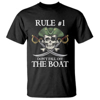 Funny Pirate T Shirt Rule #1 Don't Fall Off The Boat Cruise Party Gift