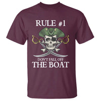 Funny Pirate T Shirt Rule #1 Don't Fall Off The Boat Cruise Party Gift