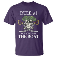 Funny Pirate T Shirt Rule #1 Don't Fall Off The Boat Cruise Party Gift