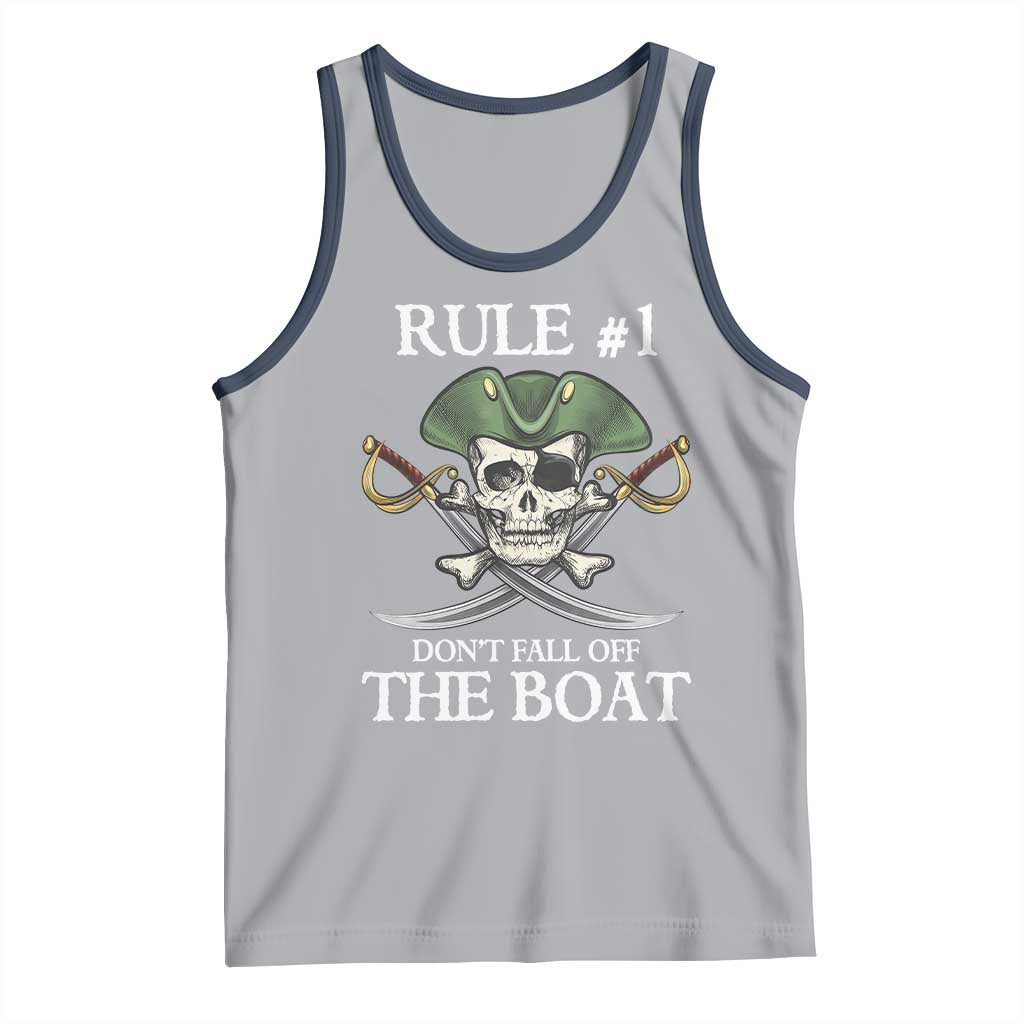 Funny Pirate Tank Top Rule #1 Don't Fall Off The Boat Cruise Party Gift