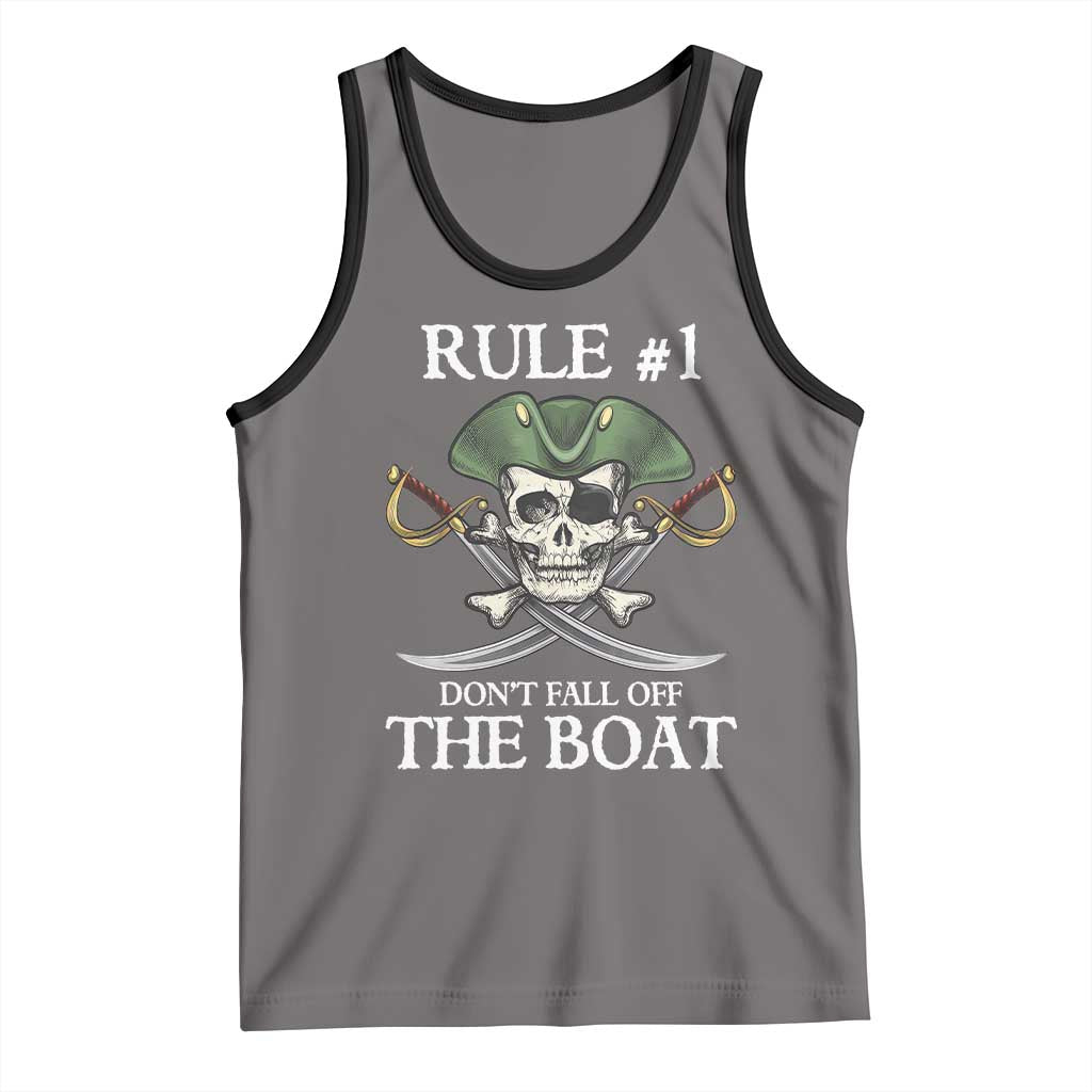 Funny Pirate Tank Top Rule #1 Don't Fall Off The Boat Cruise Party Gift