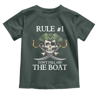 Funny Pirate Toddler T Shirt Rule #1 Don't Fall Off The Boat Cruise Party Gift