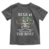 Funny Pirate Toddler T Shirt Rule #1 Don't Fall Off The Boat Cruise Party Gift