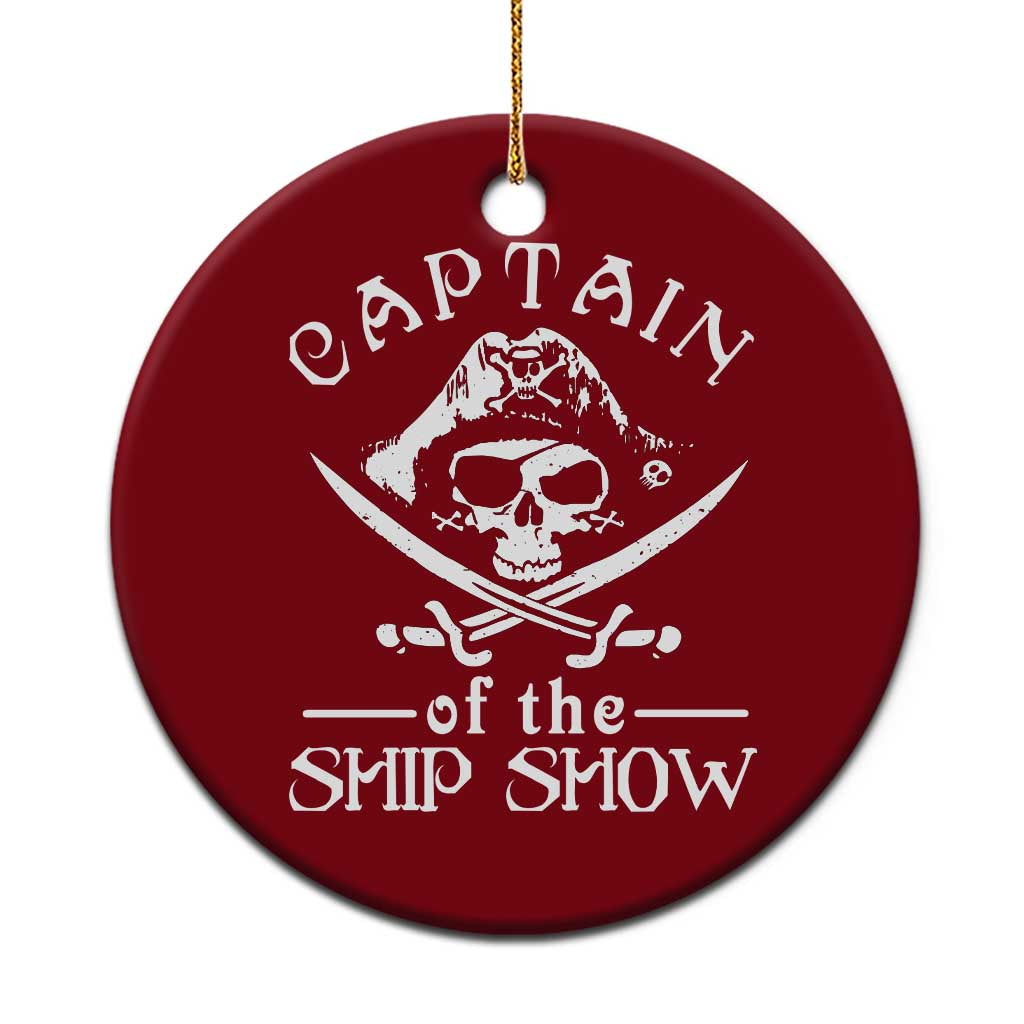 Funny Pirate Ceramic Ornament Captain Ship Show Boater Boating Captain - Wonder Print Shop