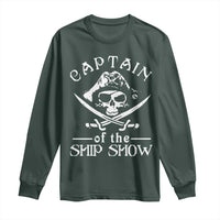 Funny Pirate Long Sleeve Shirt Captain Ship Show Boater Boating Captain