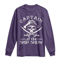 Funny Pirate Long Sleeve Shirt Captain Ship Show Boater Boating Captain