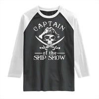 Funny Pirate Raglan Shirt Captain Ship Show Boater Boating Captain