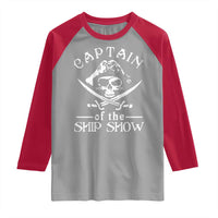 Funny Pirate Raglan Shirt Captain Ship Show Boater Boating Captain