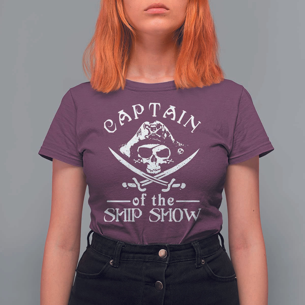 Funny Pirate T Shirt For Women Captain Ship Show Boater Boating Captain