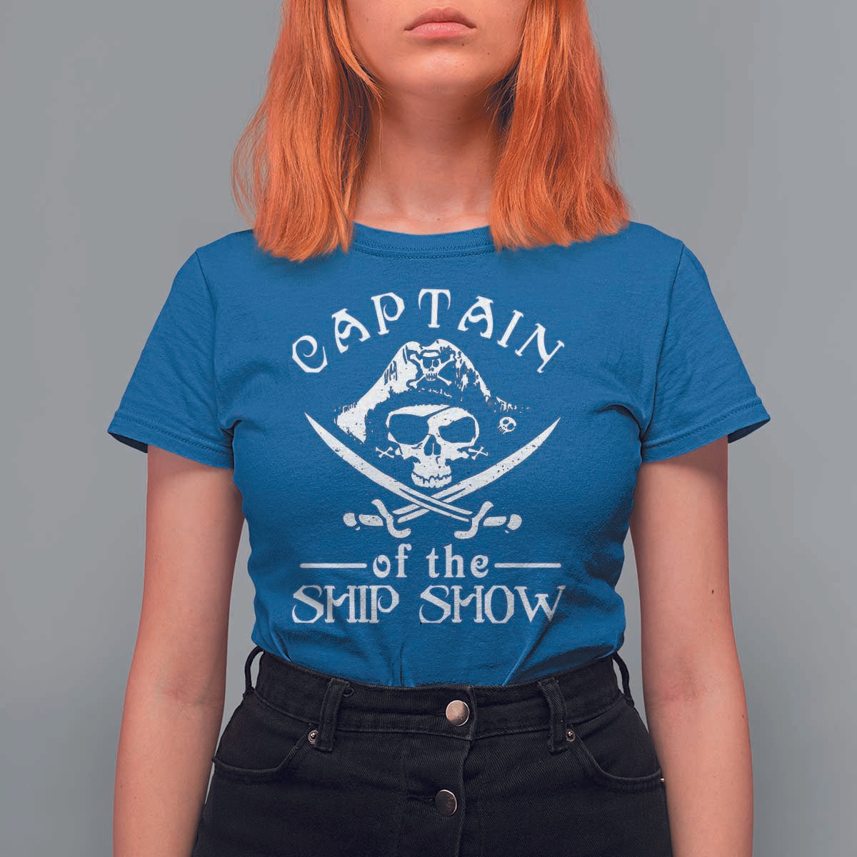 Funny Pirate T Shirt For Women Captain Ship Show Boater Boating Captain