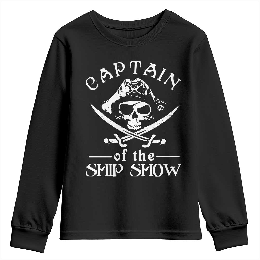 Funny Pirate Youth Sweatshirt Captain Ship Show Boater Boating Captain