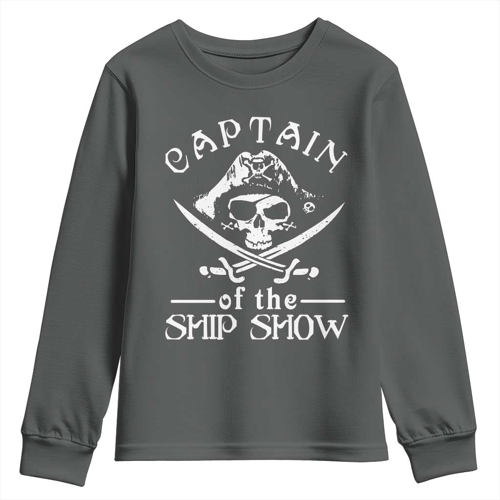 Funny Pirate Youth Sweatshirt Captain Ship Show Boater Boating Captain