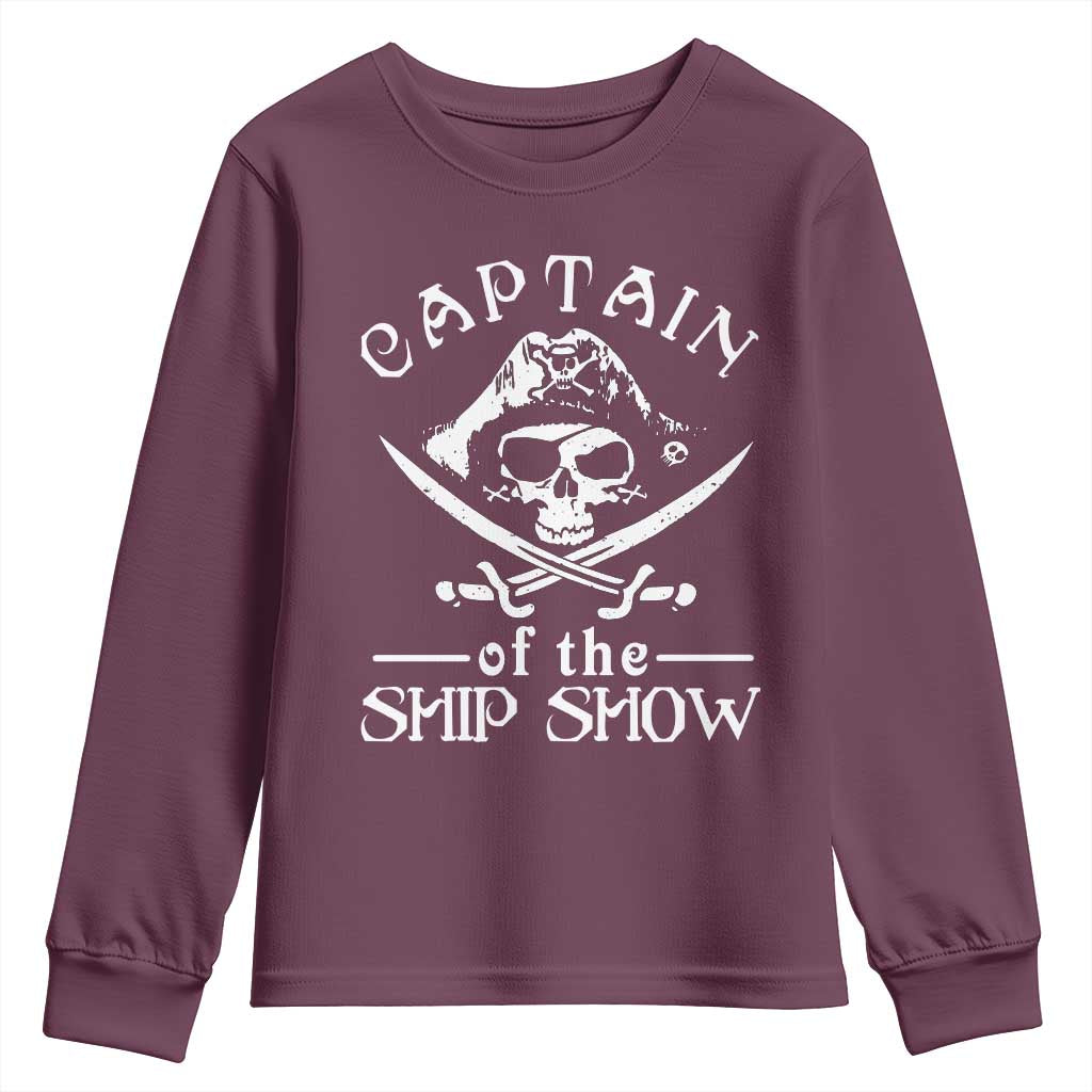 Funny Pirate Youth Sweatshirt Captain Ship Show Boater Boating Captain