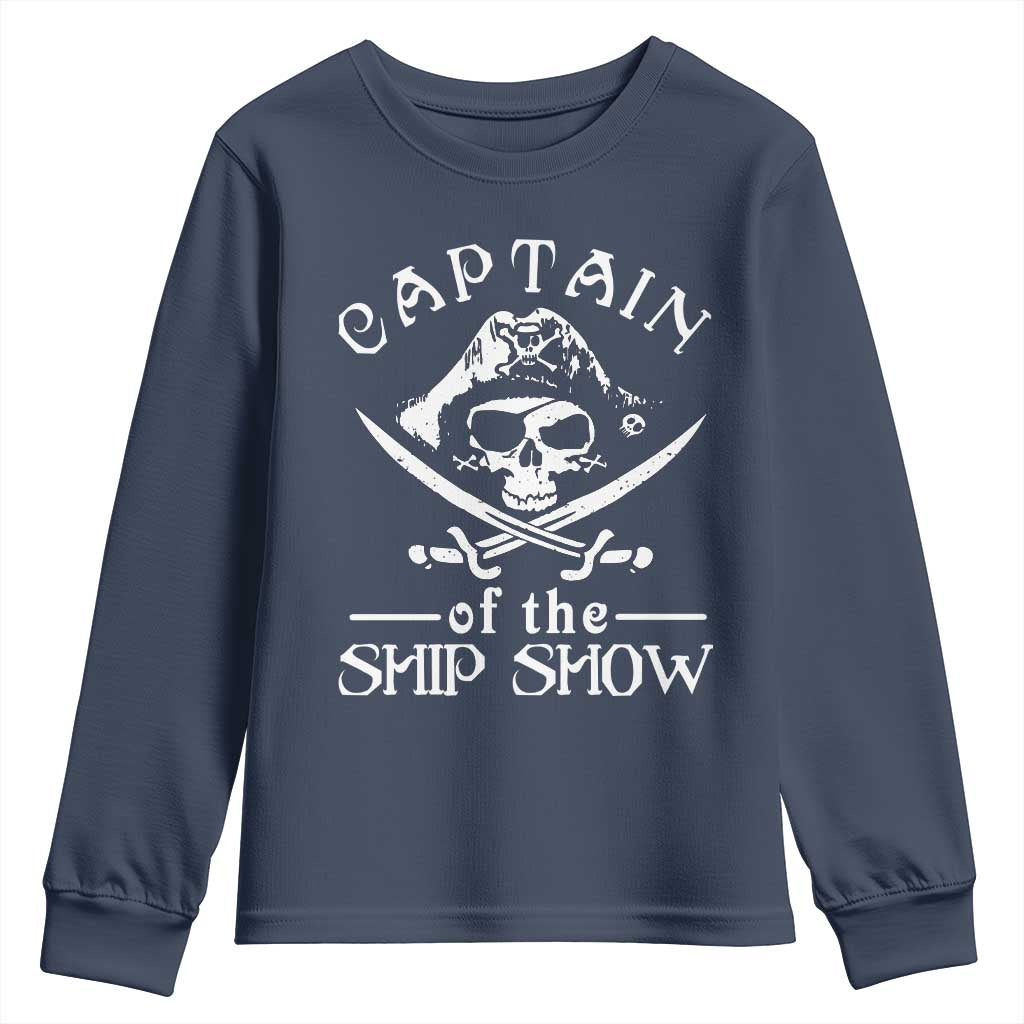 Funny Pirate Youth Sweatshirt Captain Ship Show Boater Boating Captain