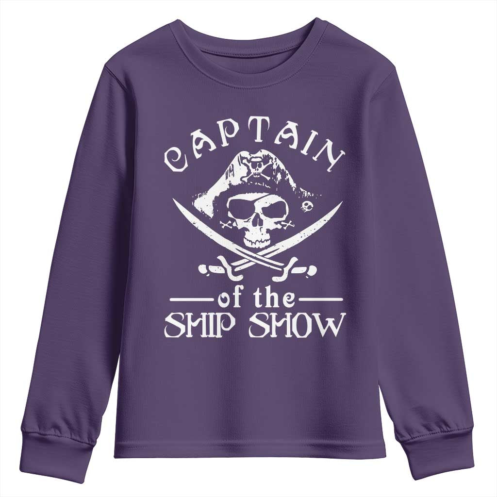 Funny Pirate Youth Sweatshirt Captain Ship Show Boater Boating Captain