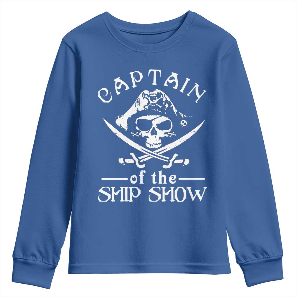 Funny Pirate Youth Sweatshirt Captain Ship Show Boater Boating Captain