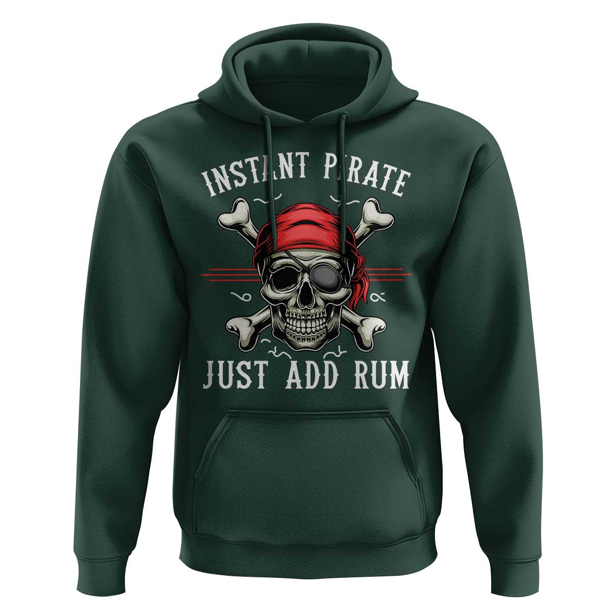 Funny Pirate Skull Hoodie Instant Pirate Just Add Rum Funny Jolly Roger Crossbones