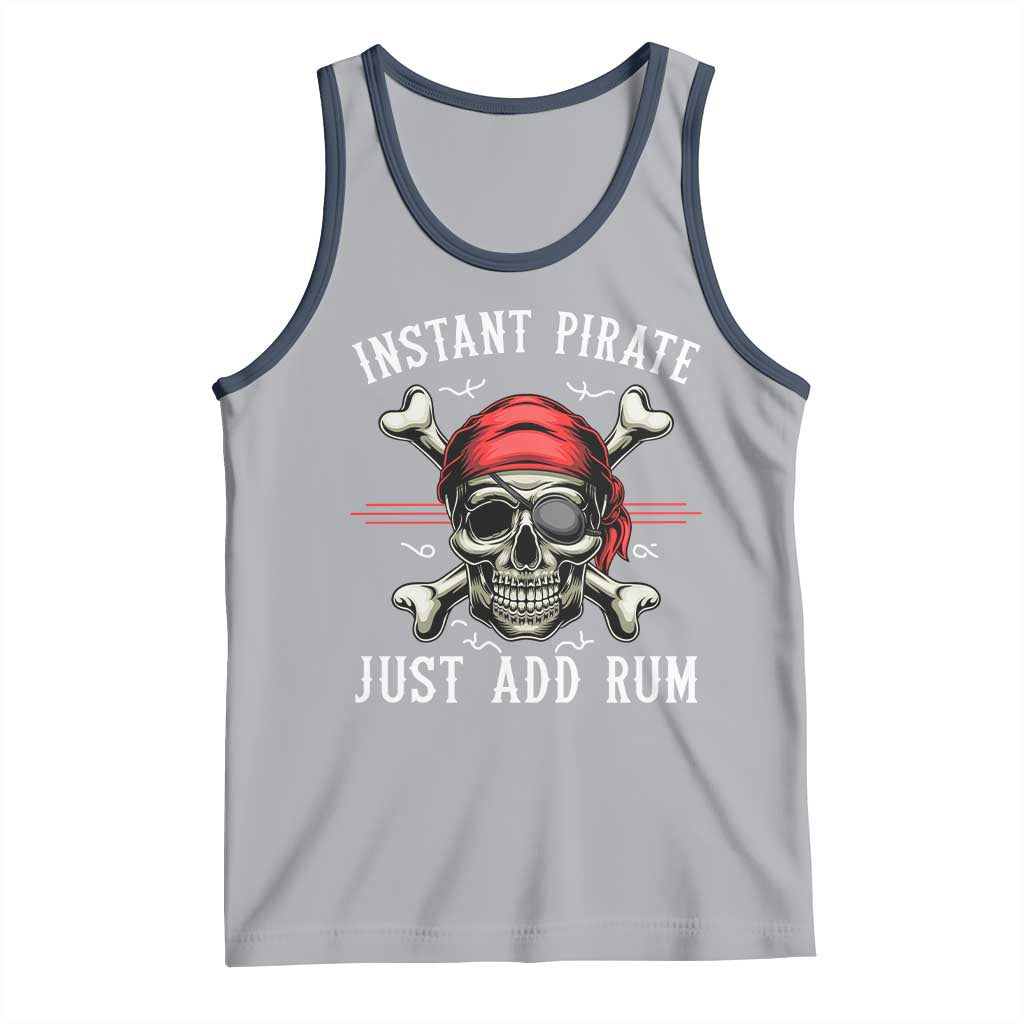 Funny Pirate Skull Tank Top Instant Pirate Just Add Rum Funny Jolly Roger Crossbones