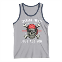 Funny Pirate Skull Tank Top Instant Pirate Just Add Rum Funny Jolly Roger Crossbones