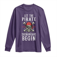 Let The Pirate Shenanigans Begin Long Sleeve Shirt Pirate Skull