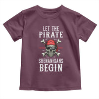 Let The Pirate Shenanigans Begin Toddler T Shirt Pirate Skull