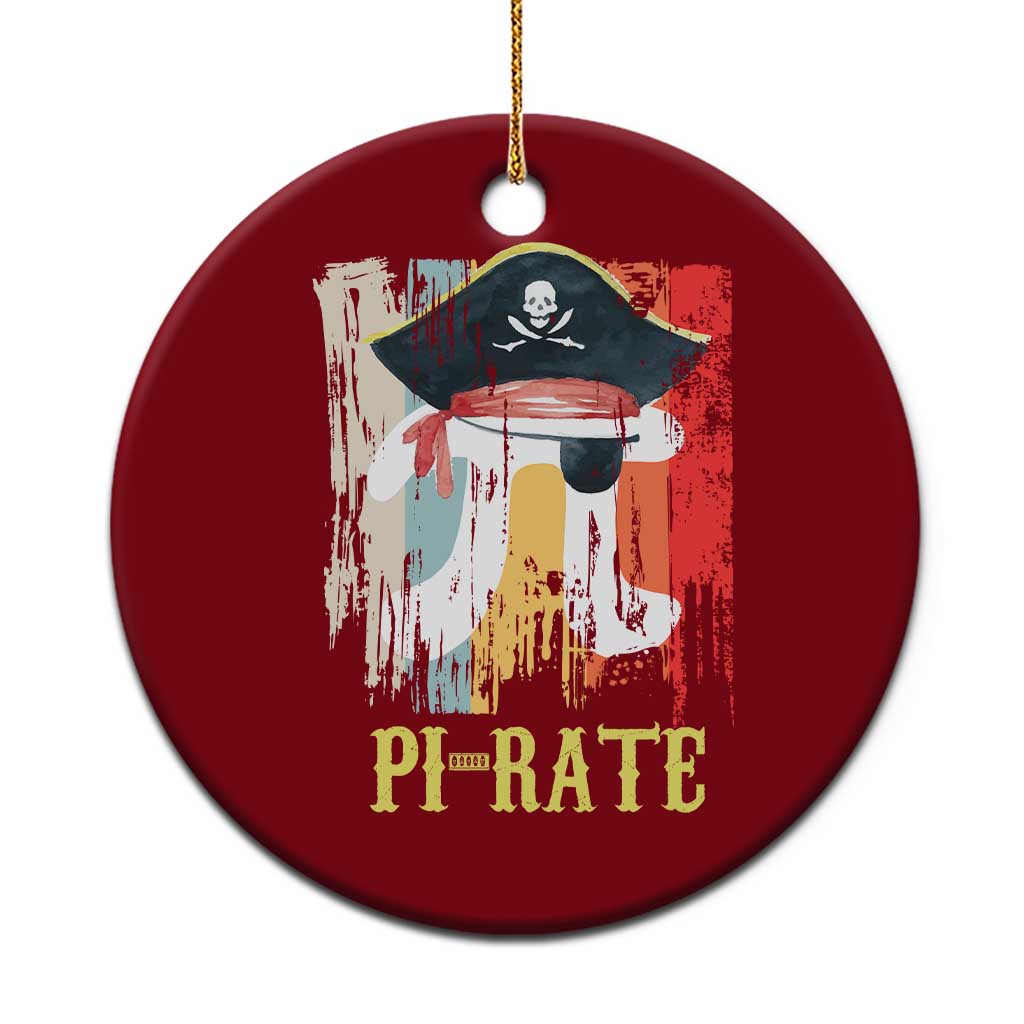 Funny Pi-rate Ceramic Ornament Pi Day Math Geek Pirate Lover - Wonder Print Shop