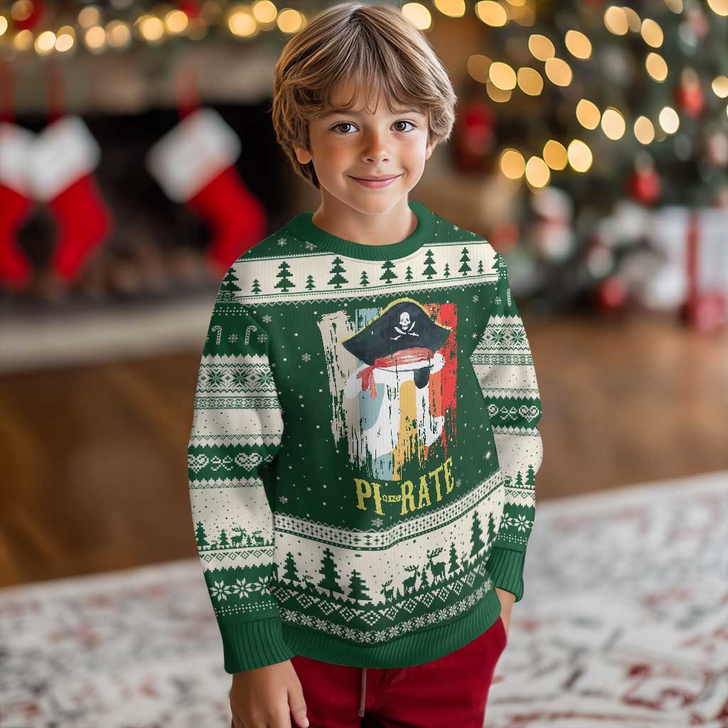 Funny Pi-rate Ugly Christmas Sweater Pi Day Math Geek Pirate Lover - Wonder Print Shop