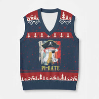 Funny Pi-rate V-Neck Knit Sweater Vest Pi Day Math Geek Pirate Lover - Wonder Print Shop