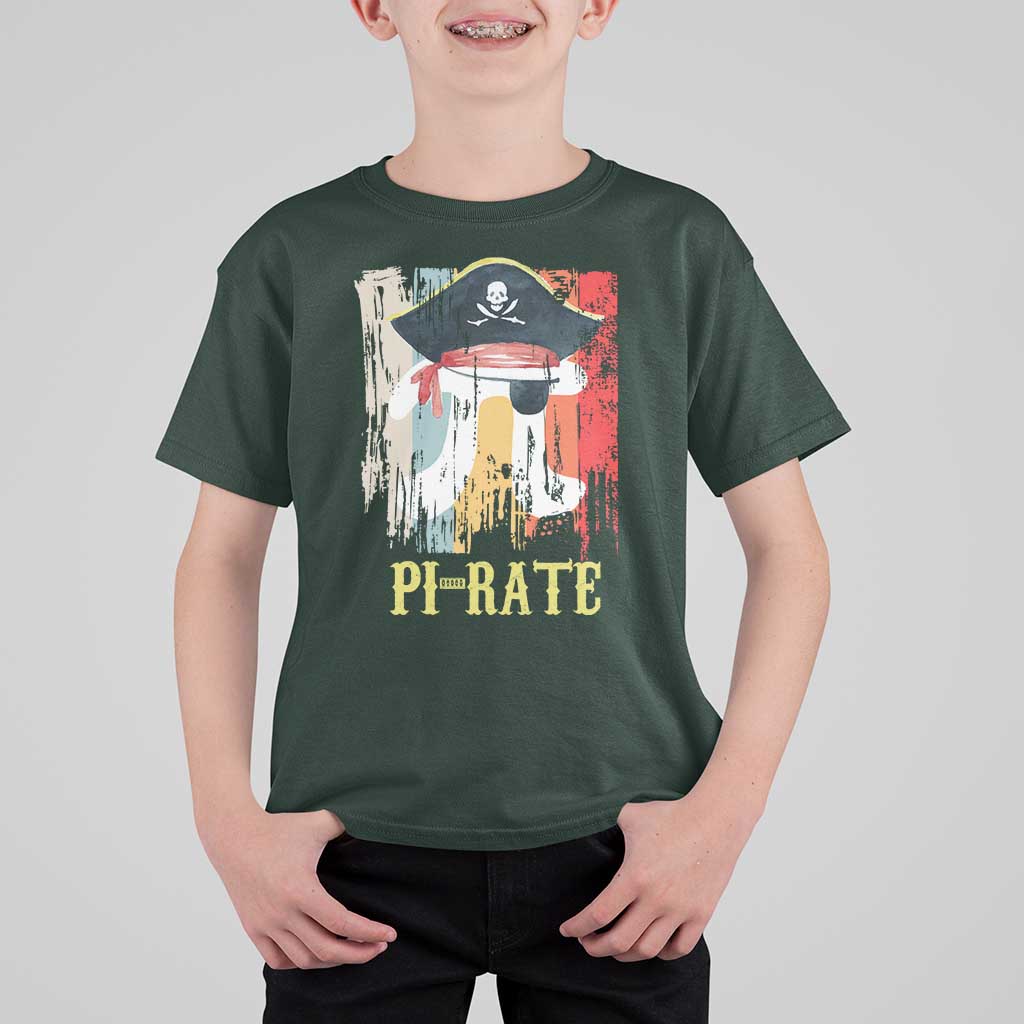 Funny Pi-rate T Shirt For Kid Pi Day Math Geek Pirate Lover