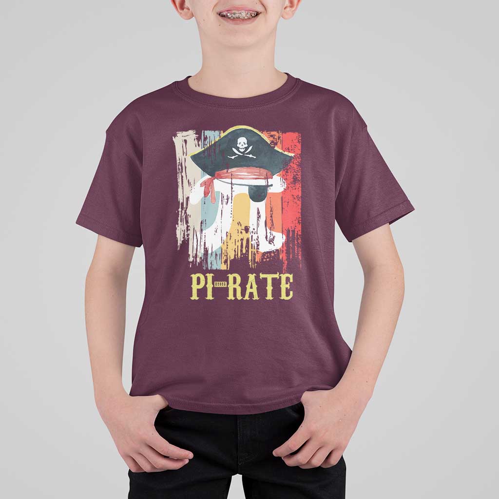 Funny Pi-rate T Shirt For Kid Pi Day Math Geek Pirate Lover
