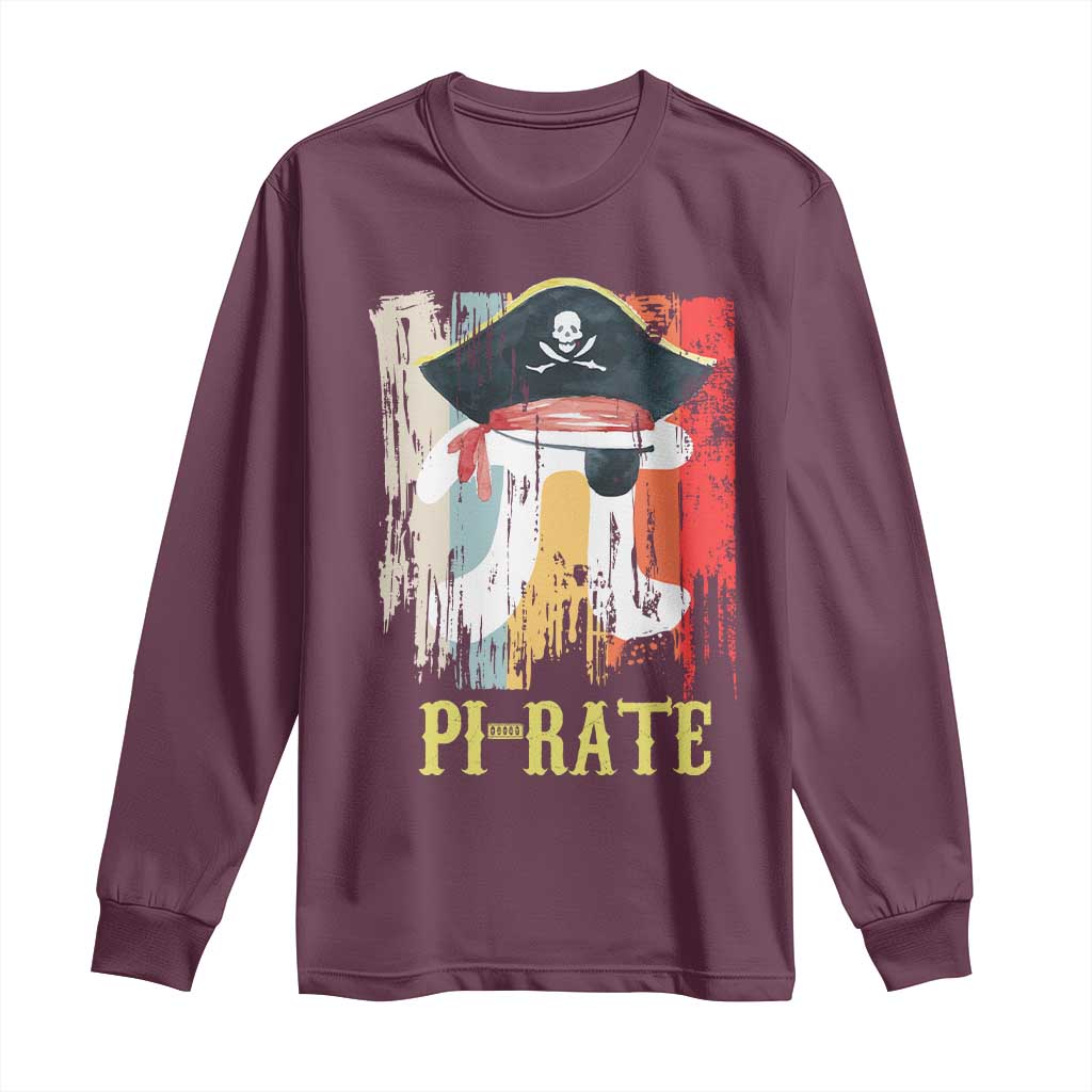 Funny Pi-rate Long Sleeve Shirt Pi Day Math Geek Pirate Lover