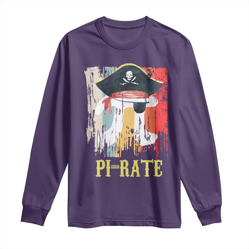 Funny Pi-rate Long Sleeve Shirt Pi Day Math Geek Pirate Lover