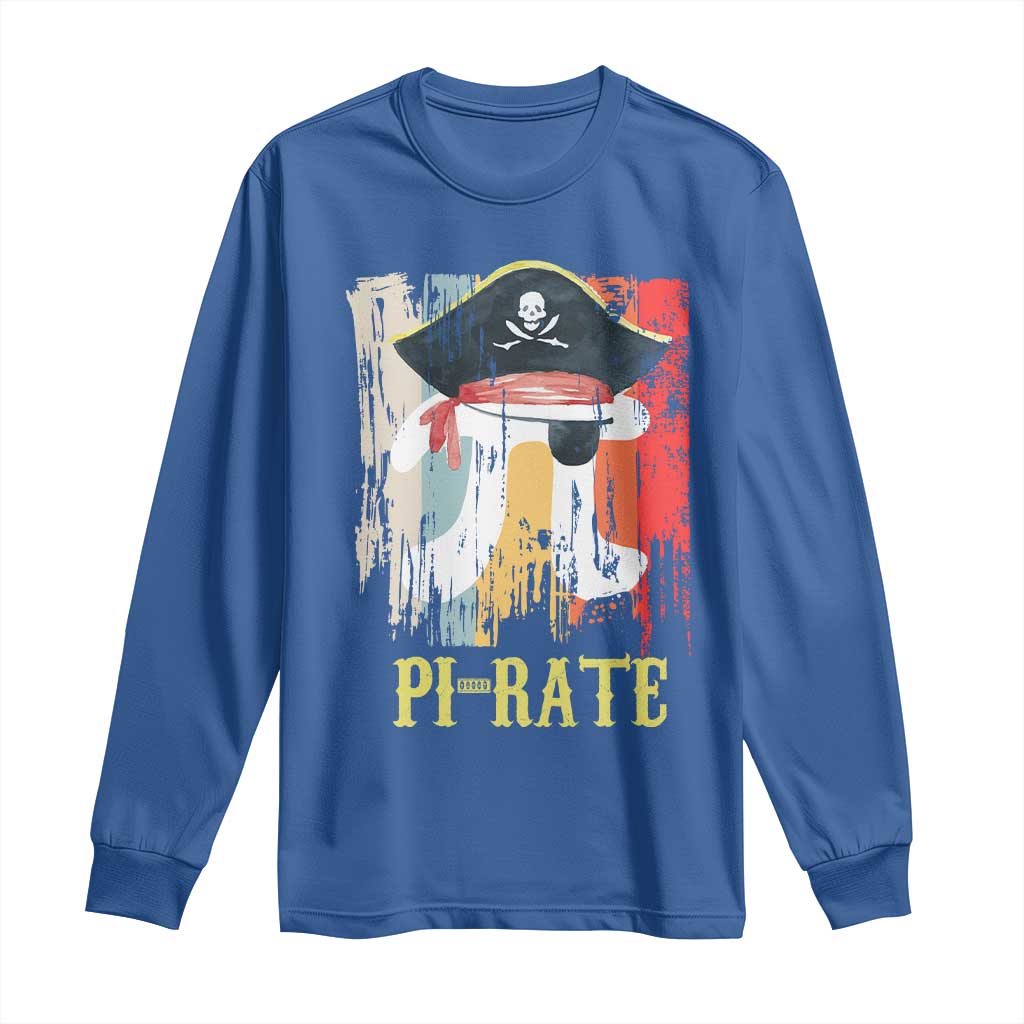 Funny Pi-rate Long Sleeve Shirt Pi Day Math Geek Pirate Lover