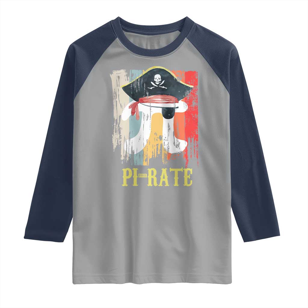 Funny Pi-rate Raglan Shirt Pi Day Math Geek Pirate Lover