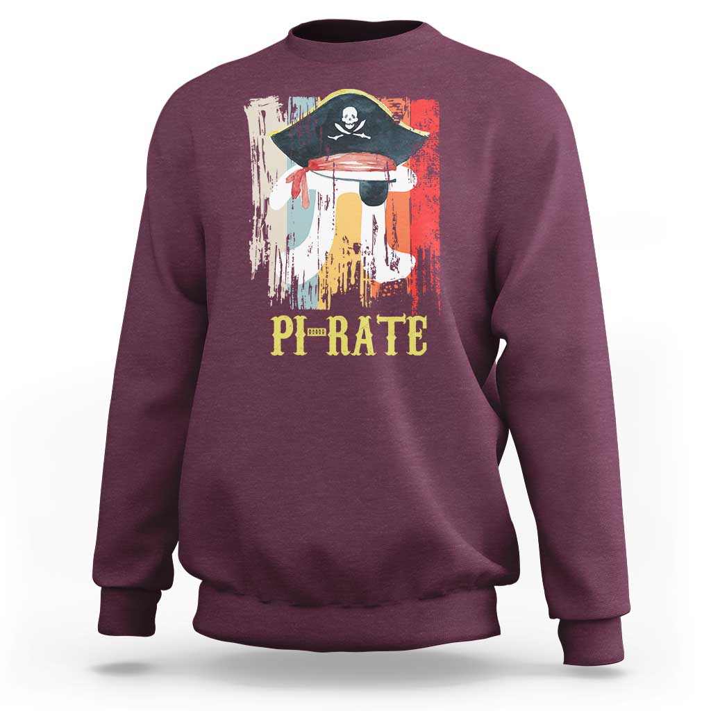 Funny Pi-rate Sweatshirt Pi Day Math Geek Pirate Lover